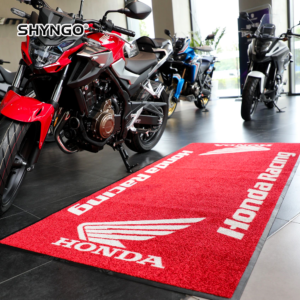 SHYNGO Personalized Motorcycle Garage Mat - Absorbent, Oil-Resistant & Non-Slip Pit Mat